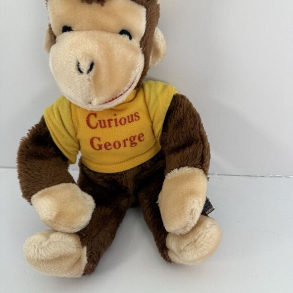 Vintage 1984 Curious George Plush Toy Yellow Shirt And Hat 1984 Eden Toys Inc. - Picture 2 of 6